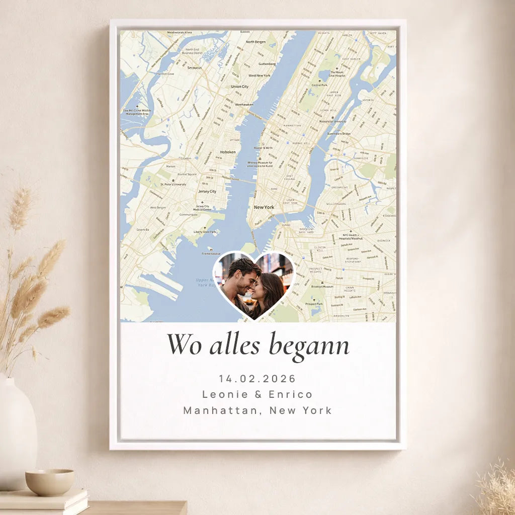 Leinwand "Wo alles begann" | Herz-Edition