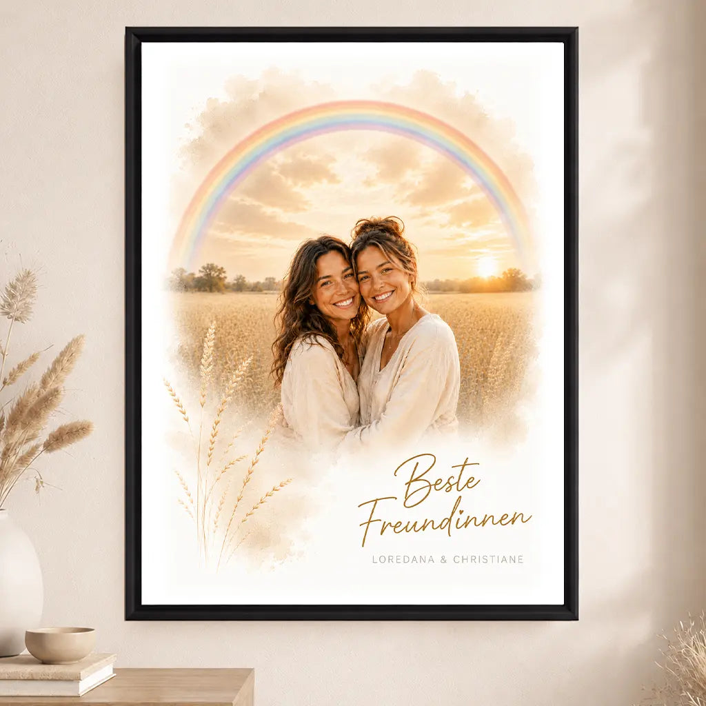 Leinwand Familien-Portrait "Regenbogen"