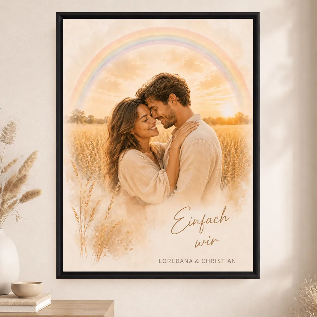 Leinwand Familien-Portrait "Regenbogen"