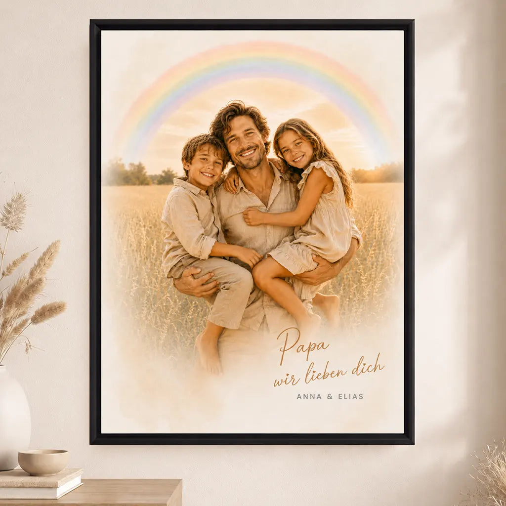 Leinwand Familien-Portrait "Regenbogen"