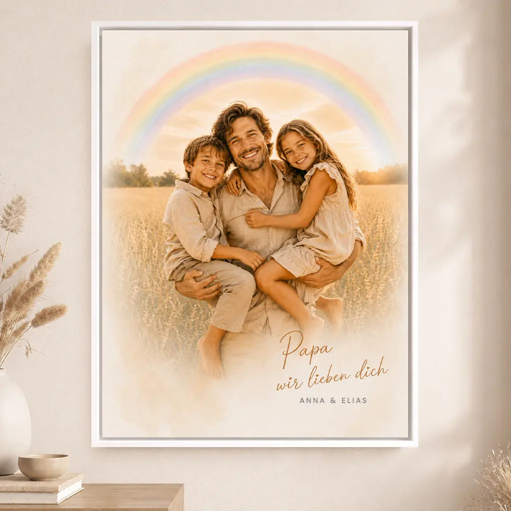 Leinwand Familien-Portrait "Regenbogen"