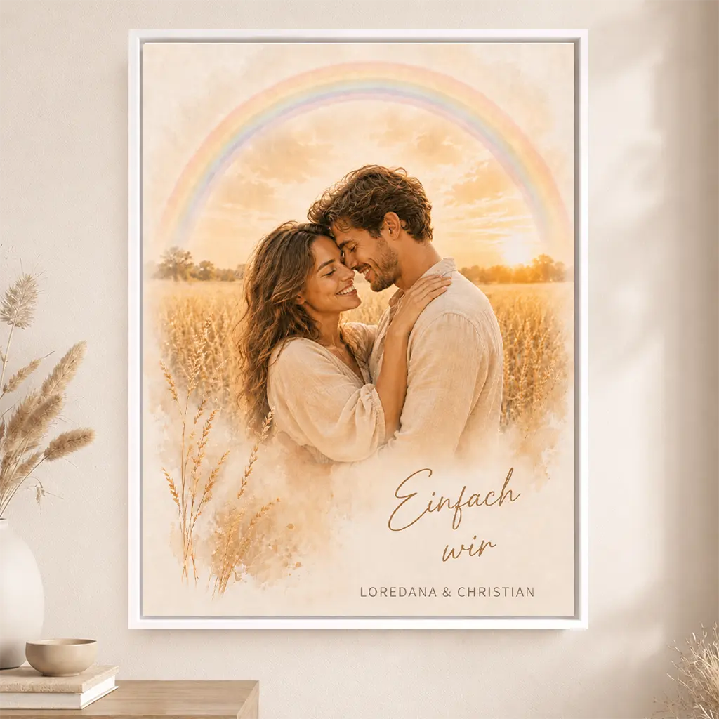 Leinwand Familien-Portrait "Regenbogen"
