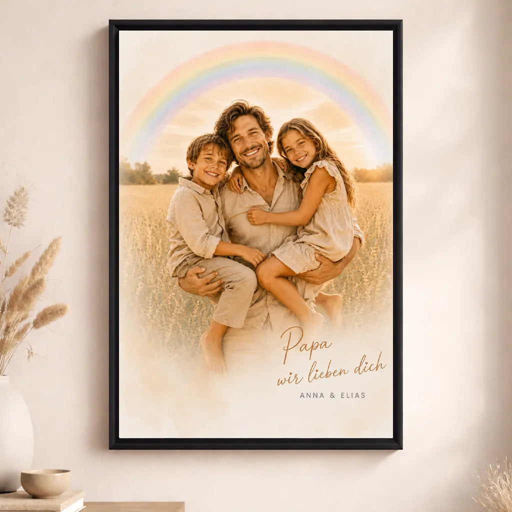 Leinwand Familien-Portrait "Regenbogen"