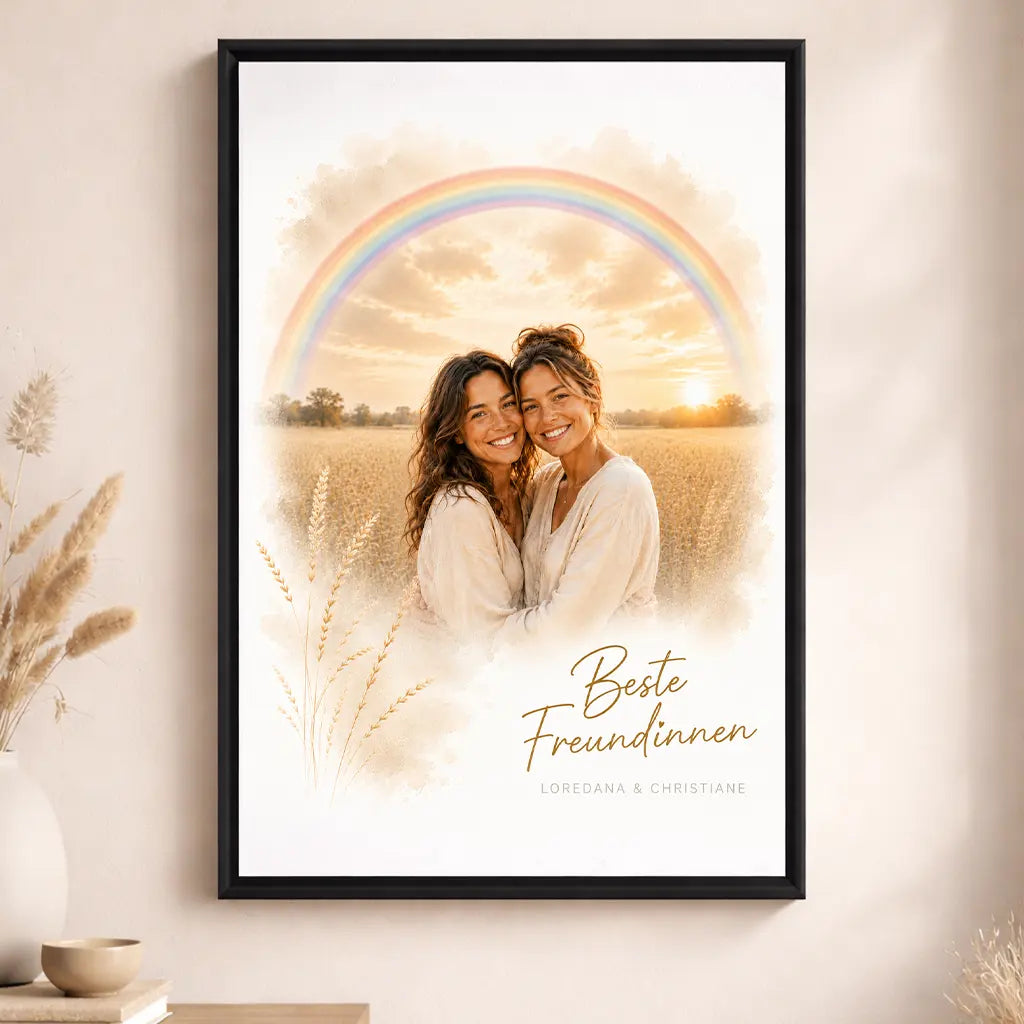 Leinwand Familien-Portrait "Regenbogen"