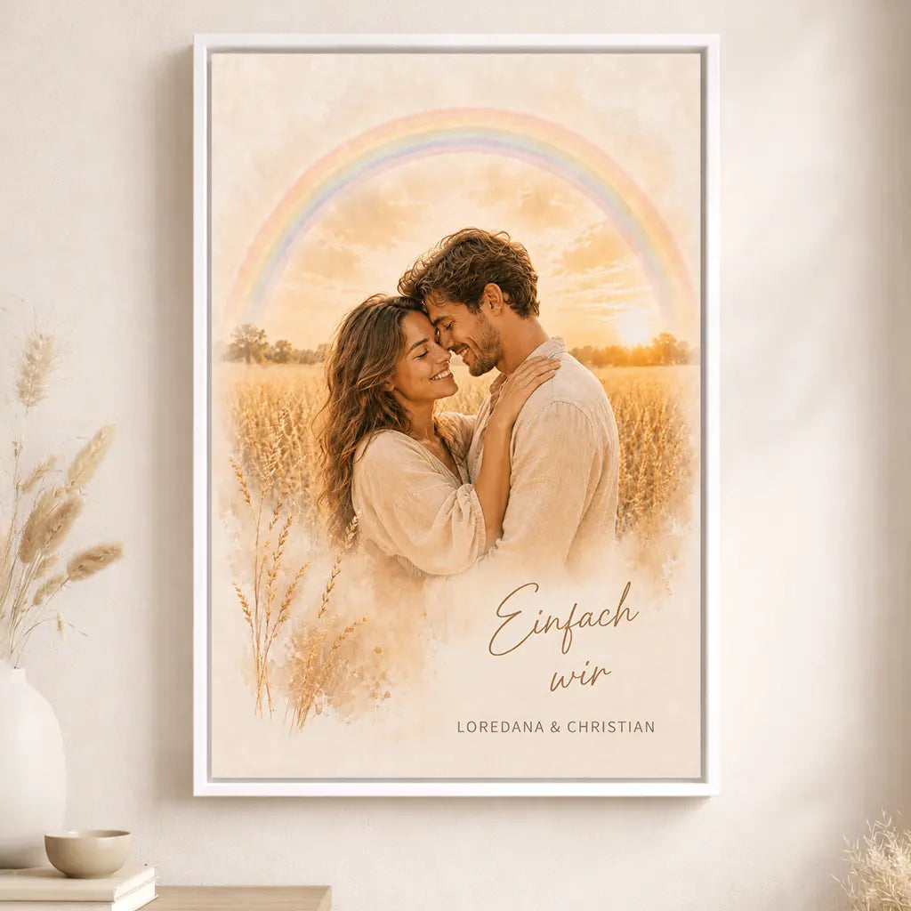 Leinwand Familien-Portrait "Regenbogen"