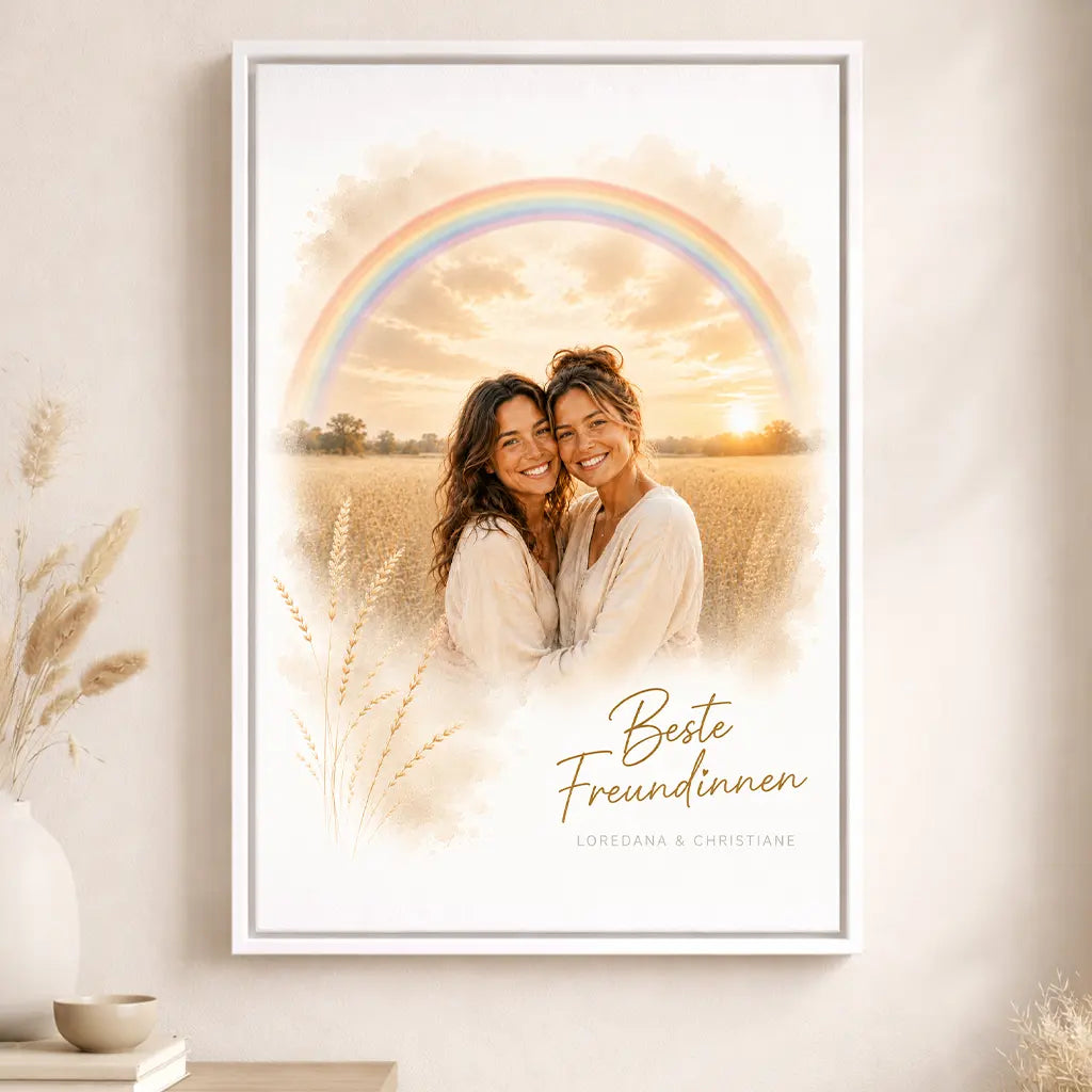 Leinwand Familien-Portrait "Regenbogen"