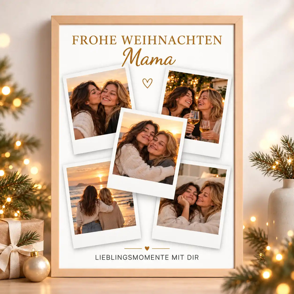 Poster Fotocollage "Frohe Weihnachten" (DIN A3)