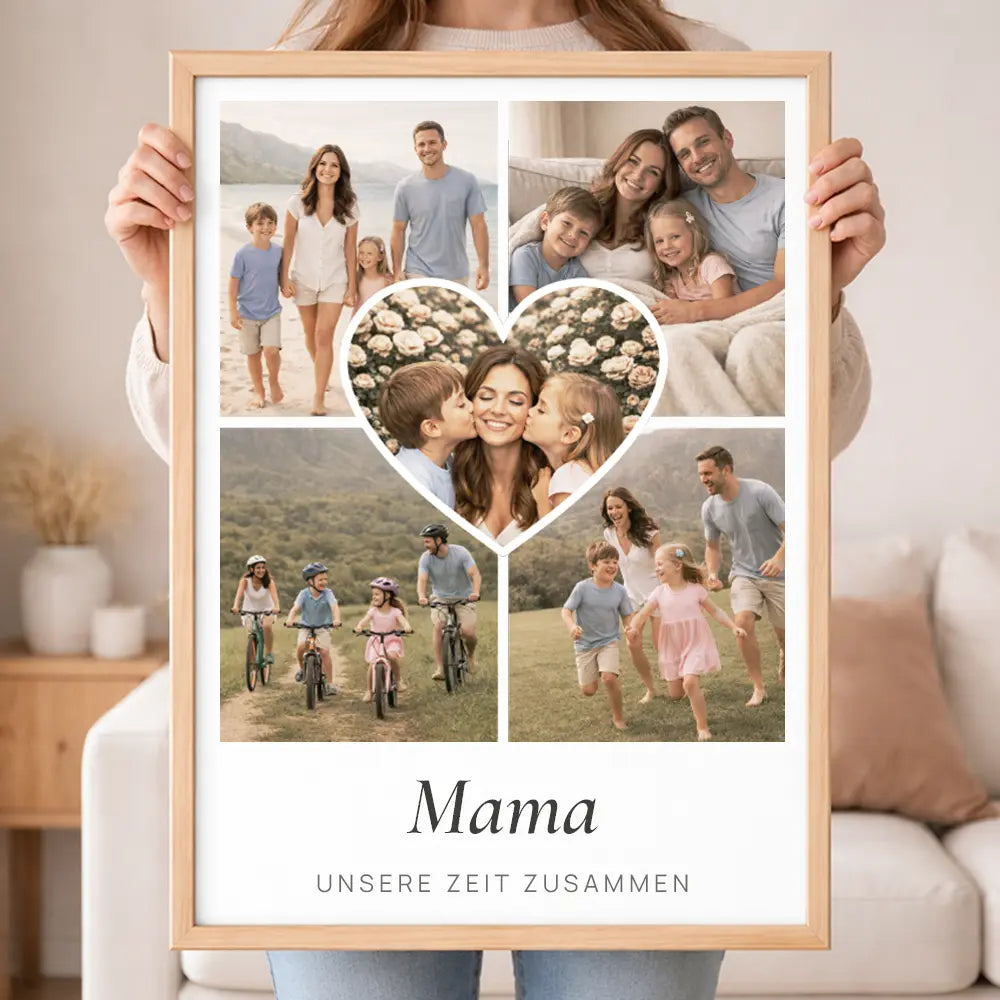 Wandbild Fotocollage "Herzmomente"