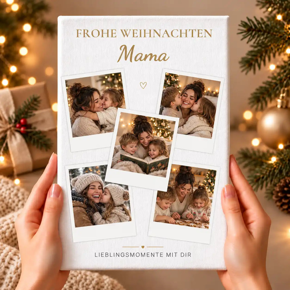 Leinwand Fotocollage "Frohe Weihnachten"
