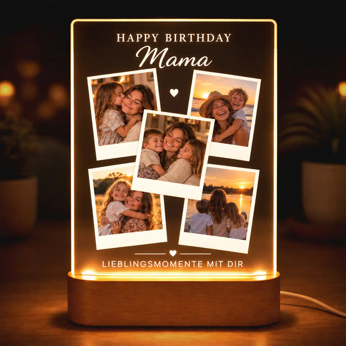 Acrylglas-Lampe Fotocollage "Geburtstag" #3