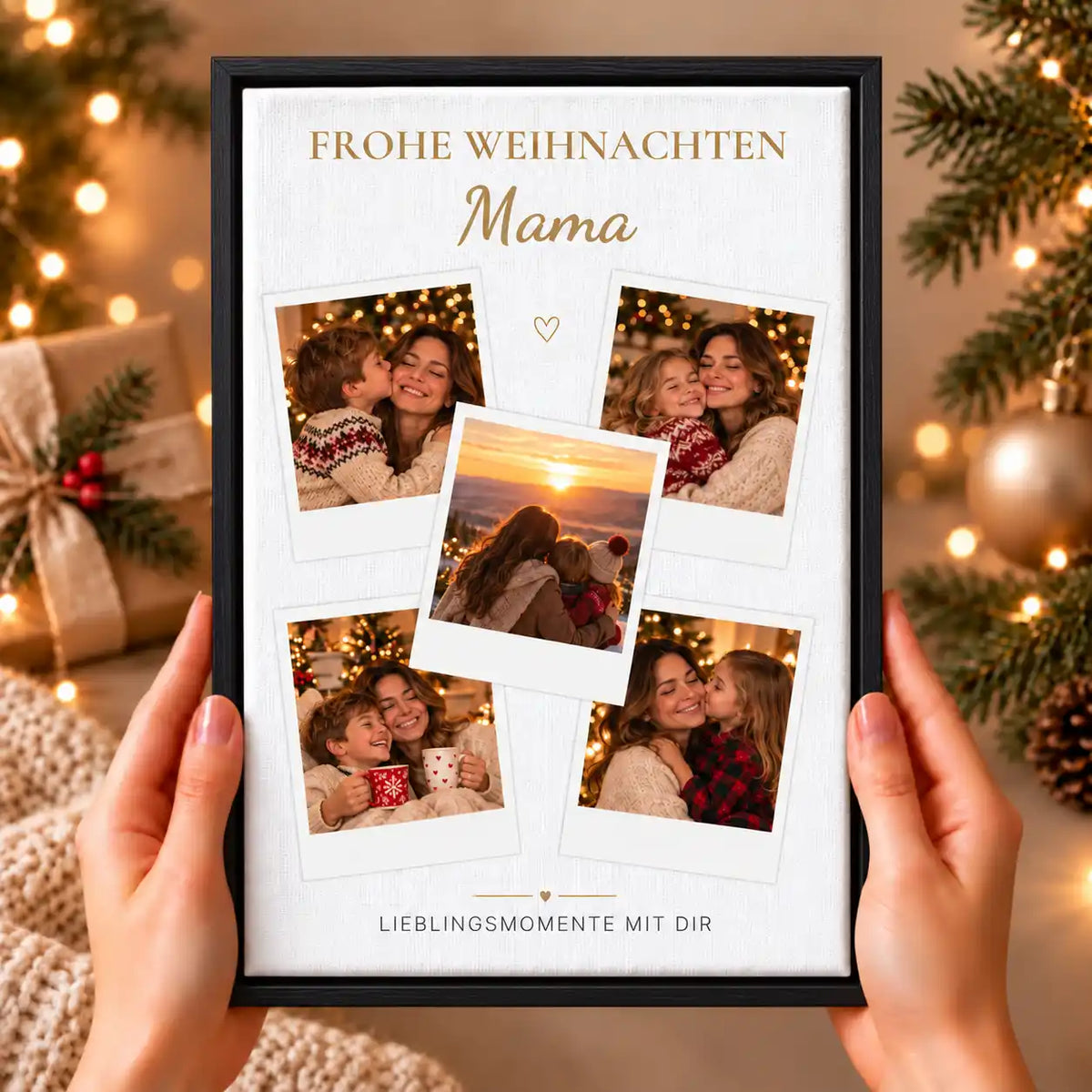 Leinwand Fotocollage "Frohe Weihnachten"