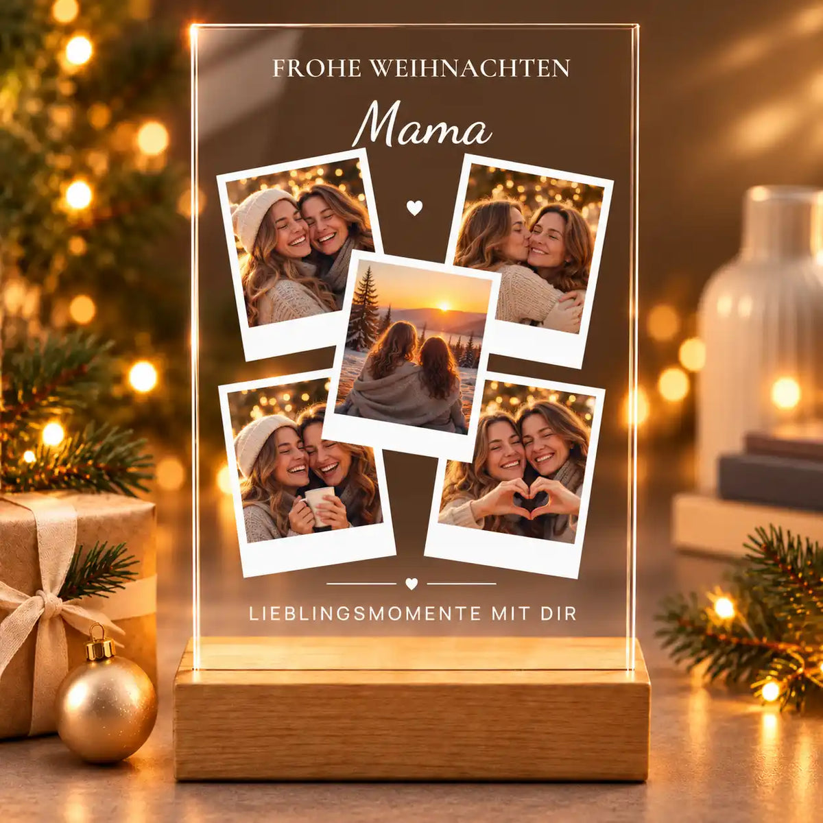 Bild auf Acrylglas Fotocollage "Frohe Weihnachten"