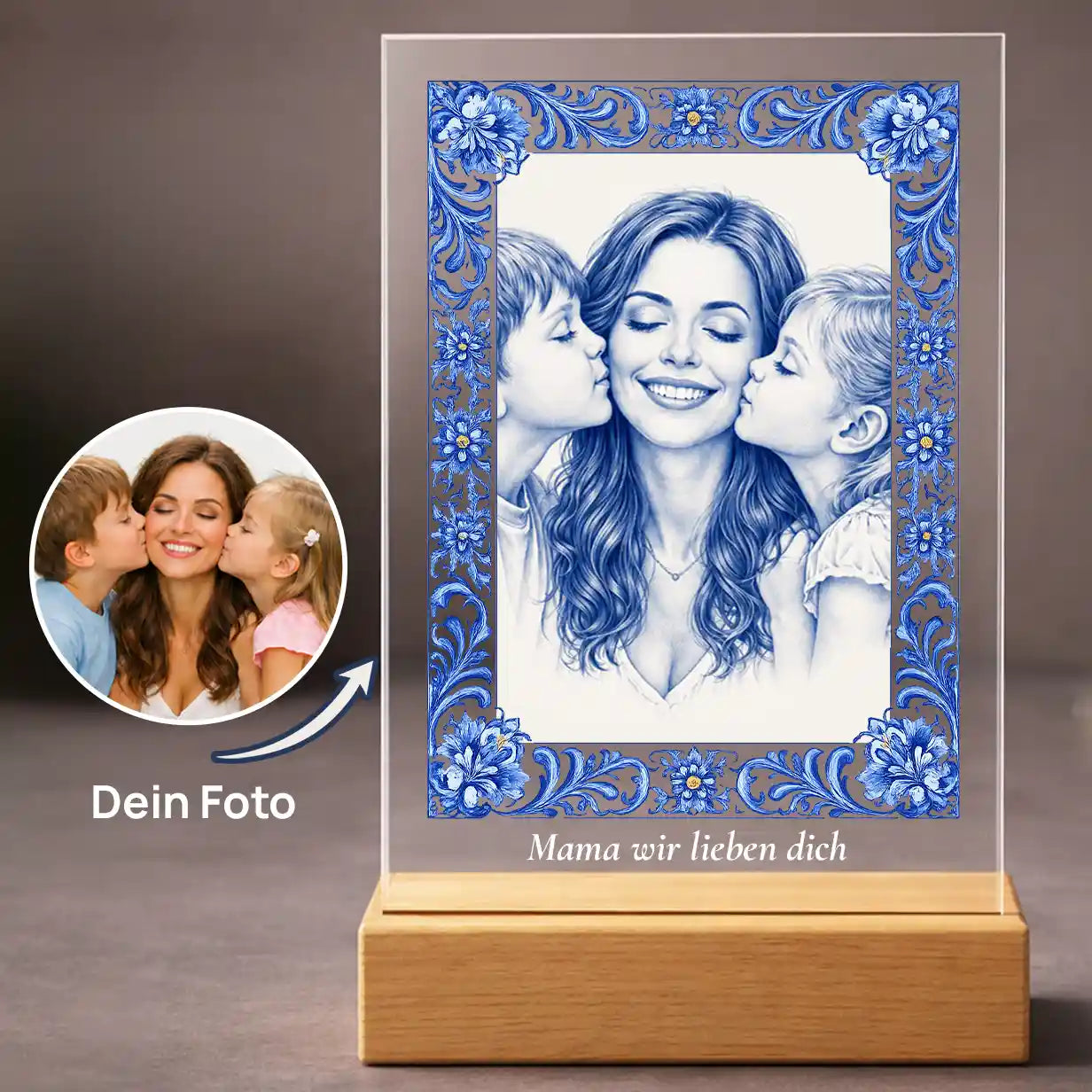 Bild auf Acrylglas "Foto Keramik Blau-Weiß Zwiebelmuster