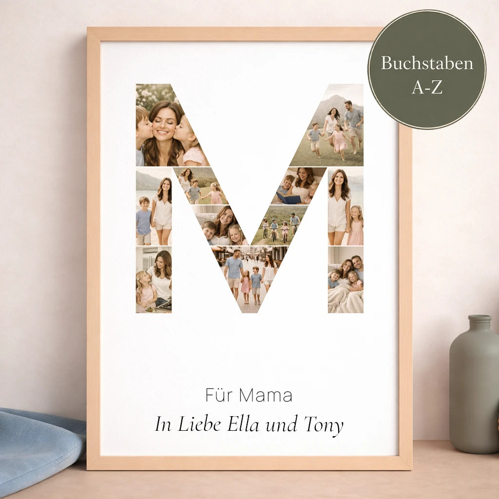Poster Fotocollage "Buchstabe"