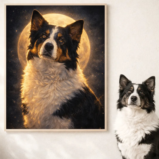 Wandbild Hunde-Portrait „Mondpfote“