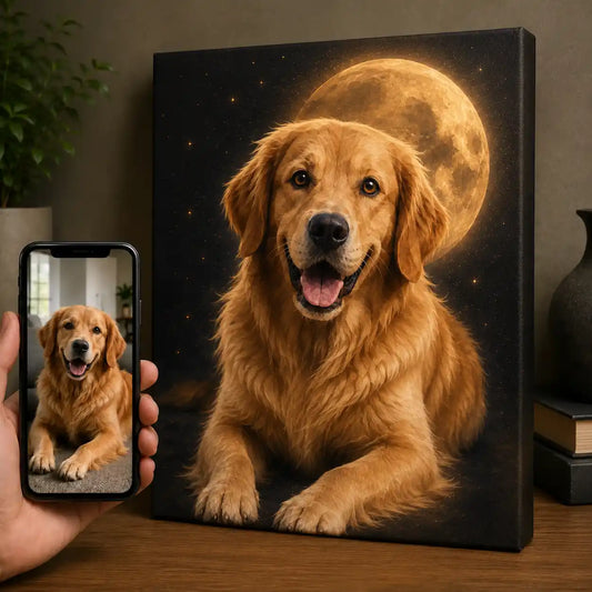 Leinwand Hunde-Portrait „Mondpfote“