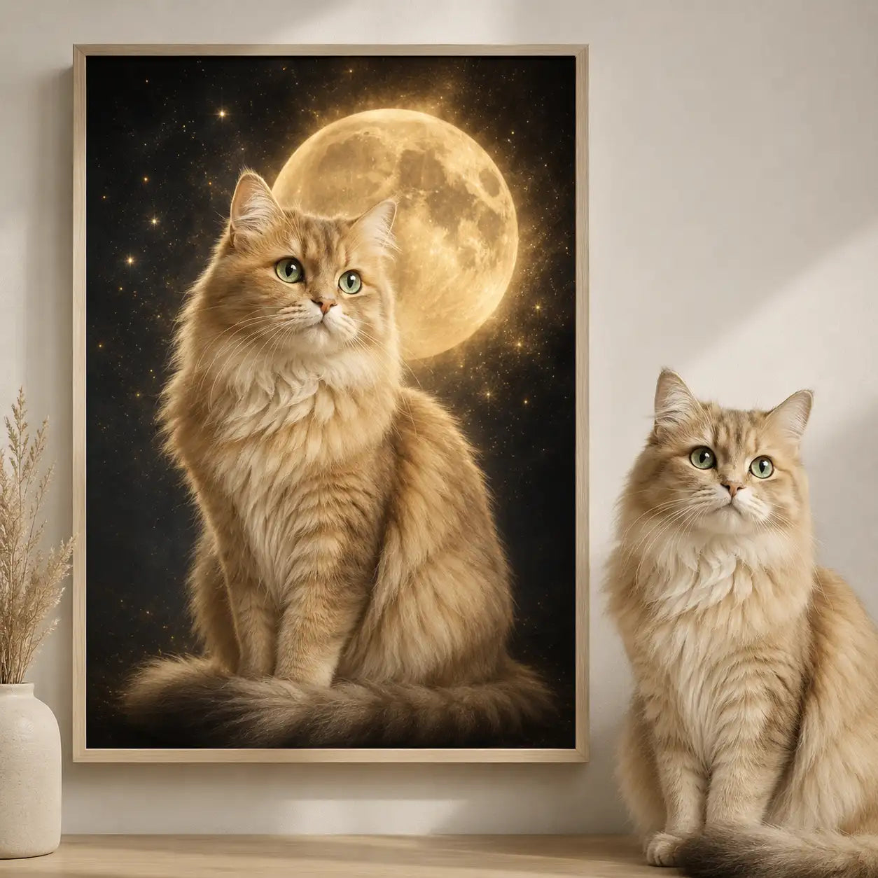 Wandbild Katzen-Portrait „Mondpfote“