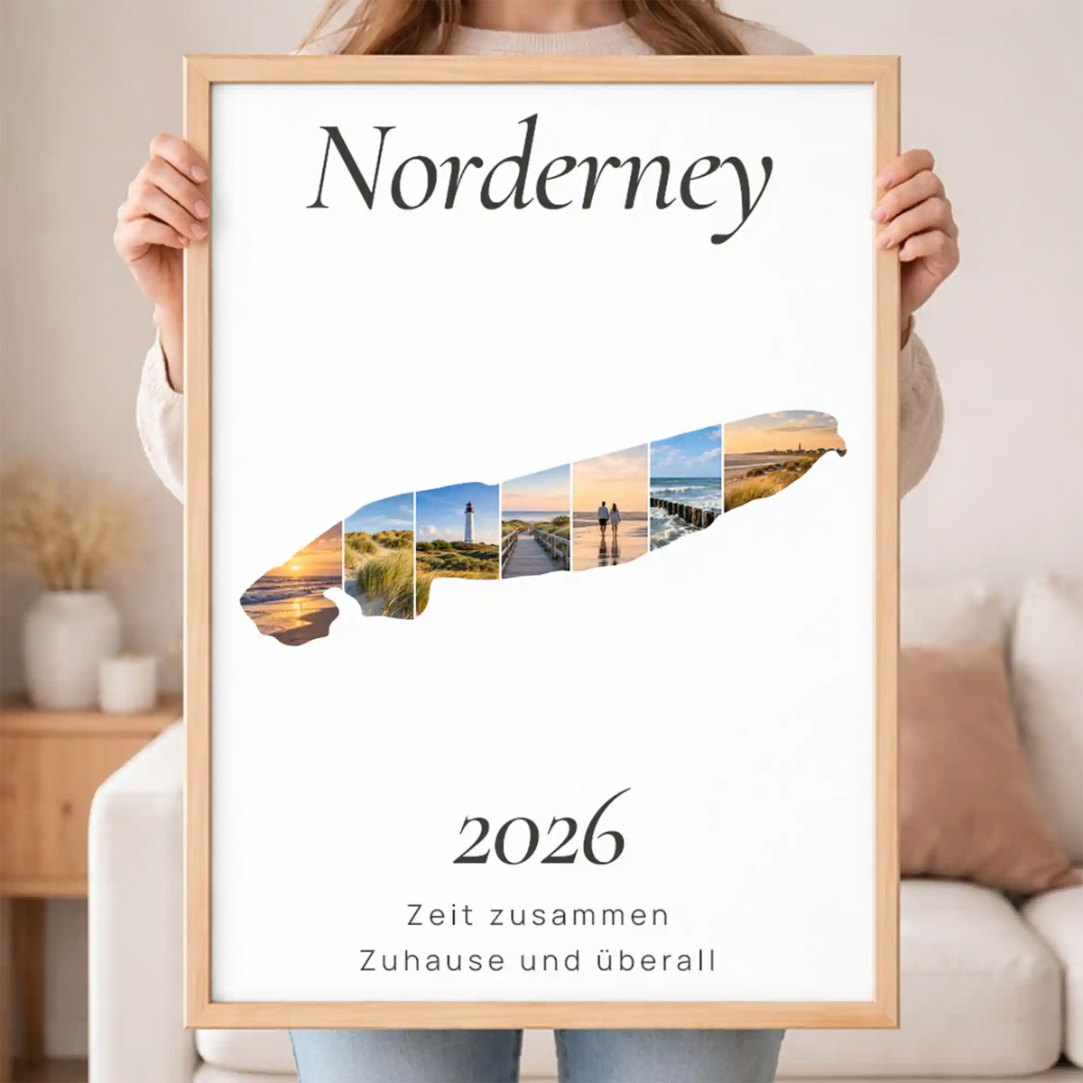 Personalisiertes   Wandbild "Reisemomente" | Insel-Edition Erinnerung Urlaub Fotogeschenk Fotos Reise | Poster groß DIN A2