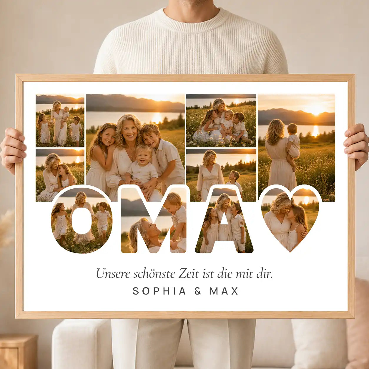 Wandbild Fotocollage "Herzensworte"