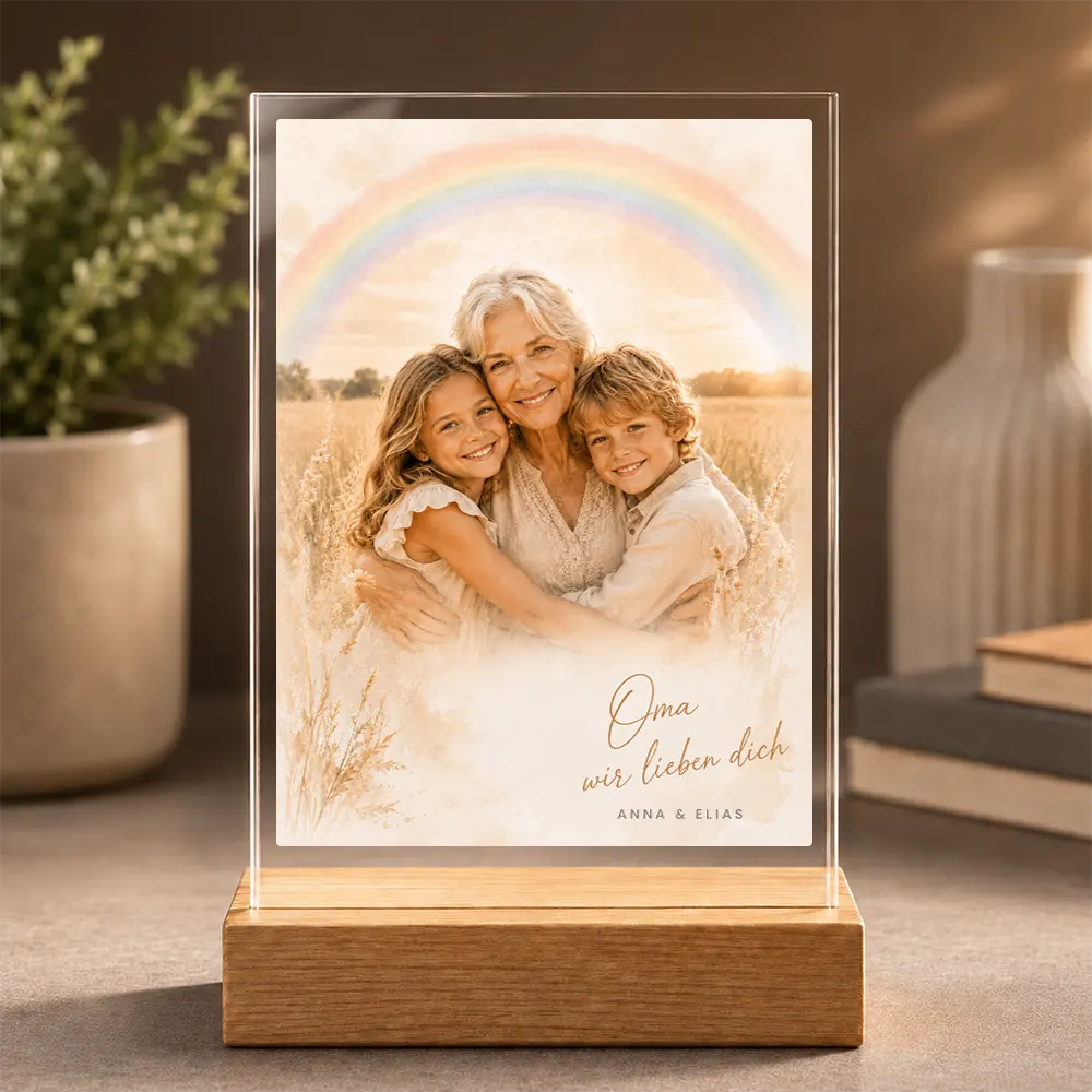 Bild auf Acrylglas Familien-Portrait "Regenbogen"
