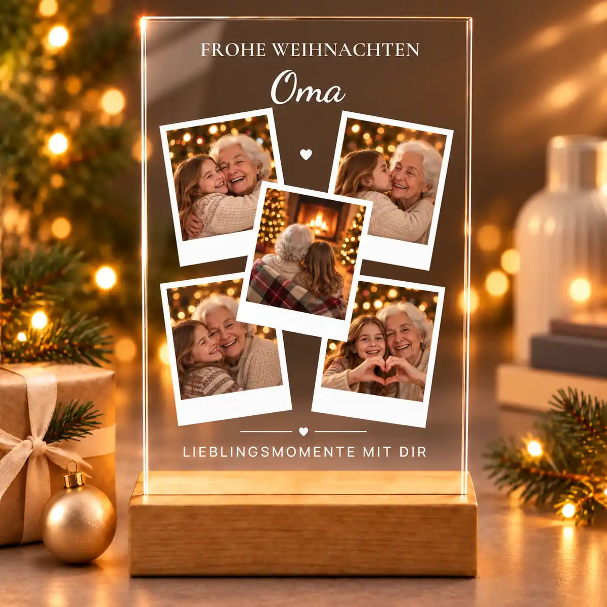 Bild auf Acrylglas Fotocollage "Frohe Weihnachten"