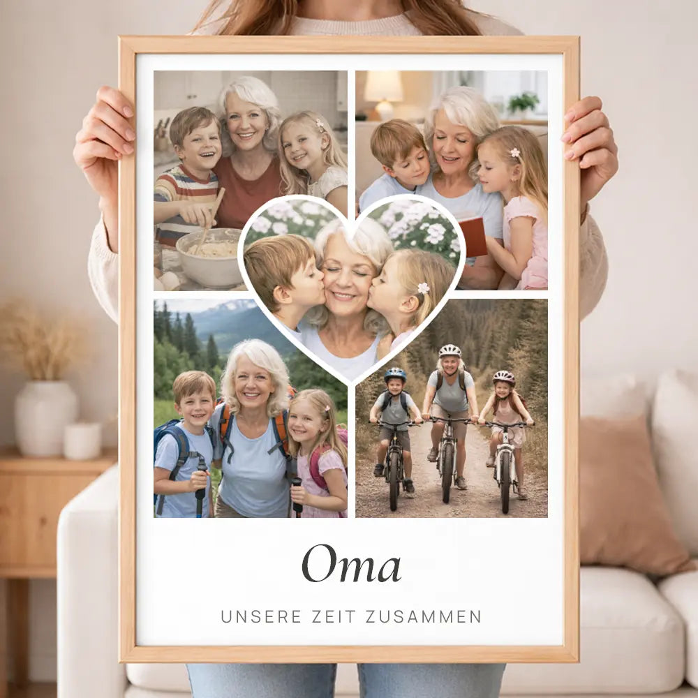 Wandbild Fotocollage "Herzmomente"