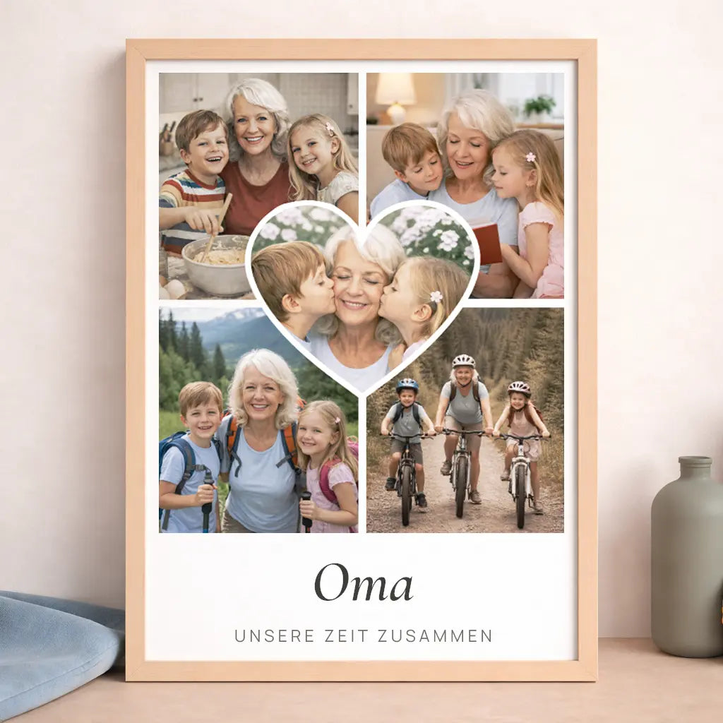 Poster Fotocollage "Herzmomente"