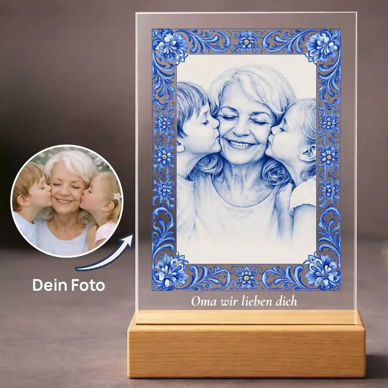 Bild auf Acrylglas "Foto Keramik Blau-Weiß Zwiebelmuster