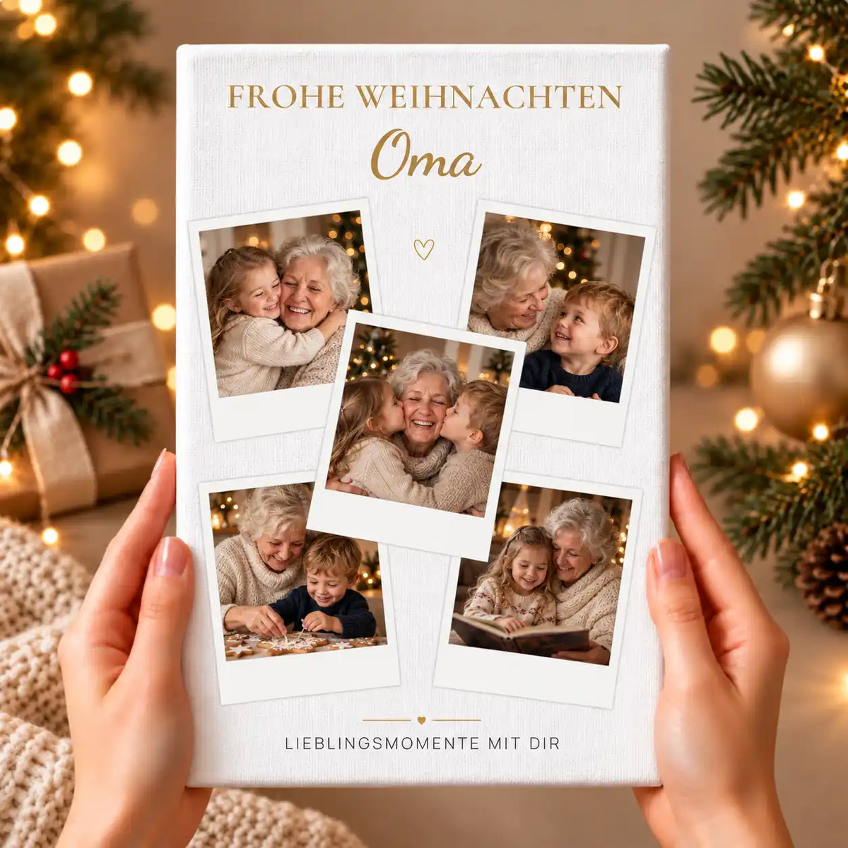 Leinwand Fotocollage "Frohe Weihnachten"