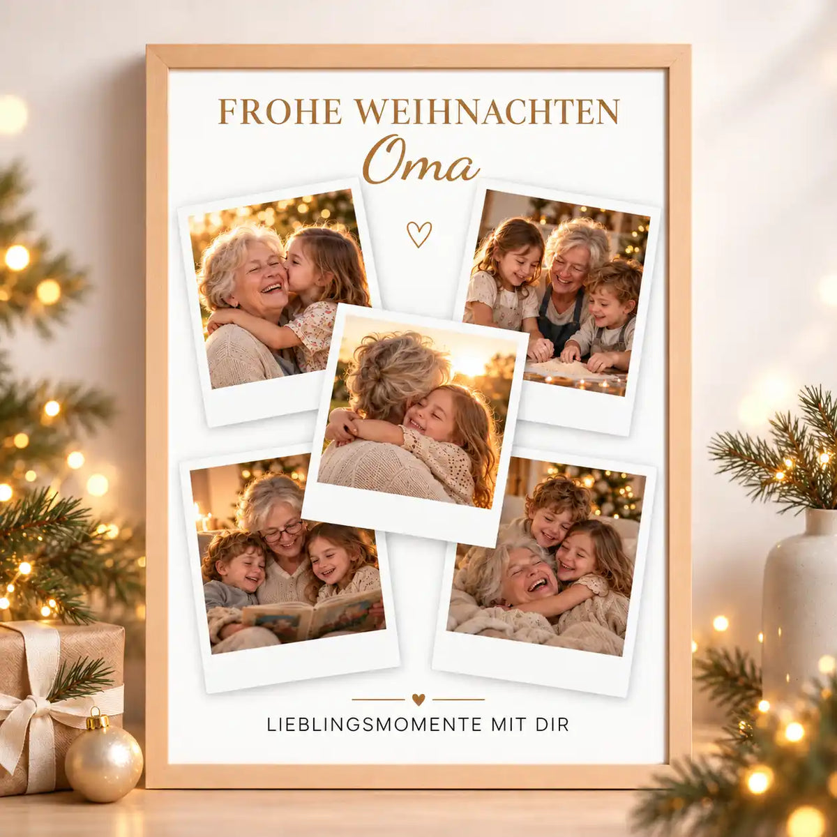Poster Fotocollage "Frohe Weihnachten"