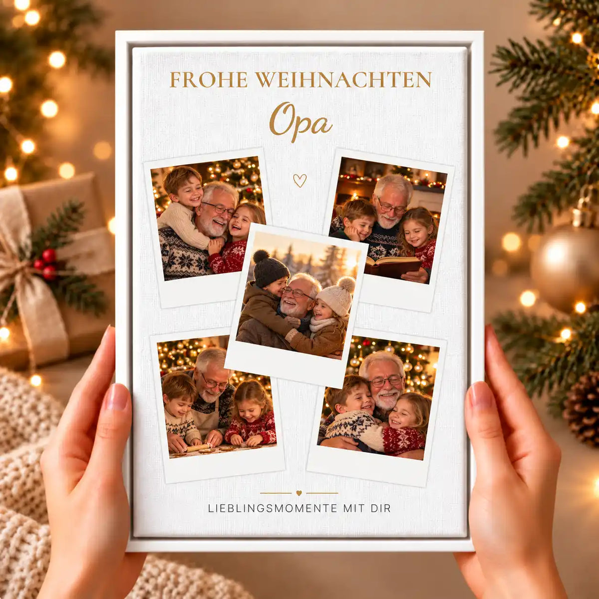 Leinwand Fotocollage "Frohe Weihnachten"