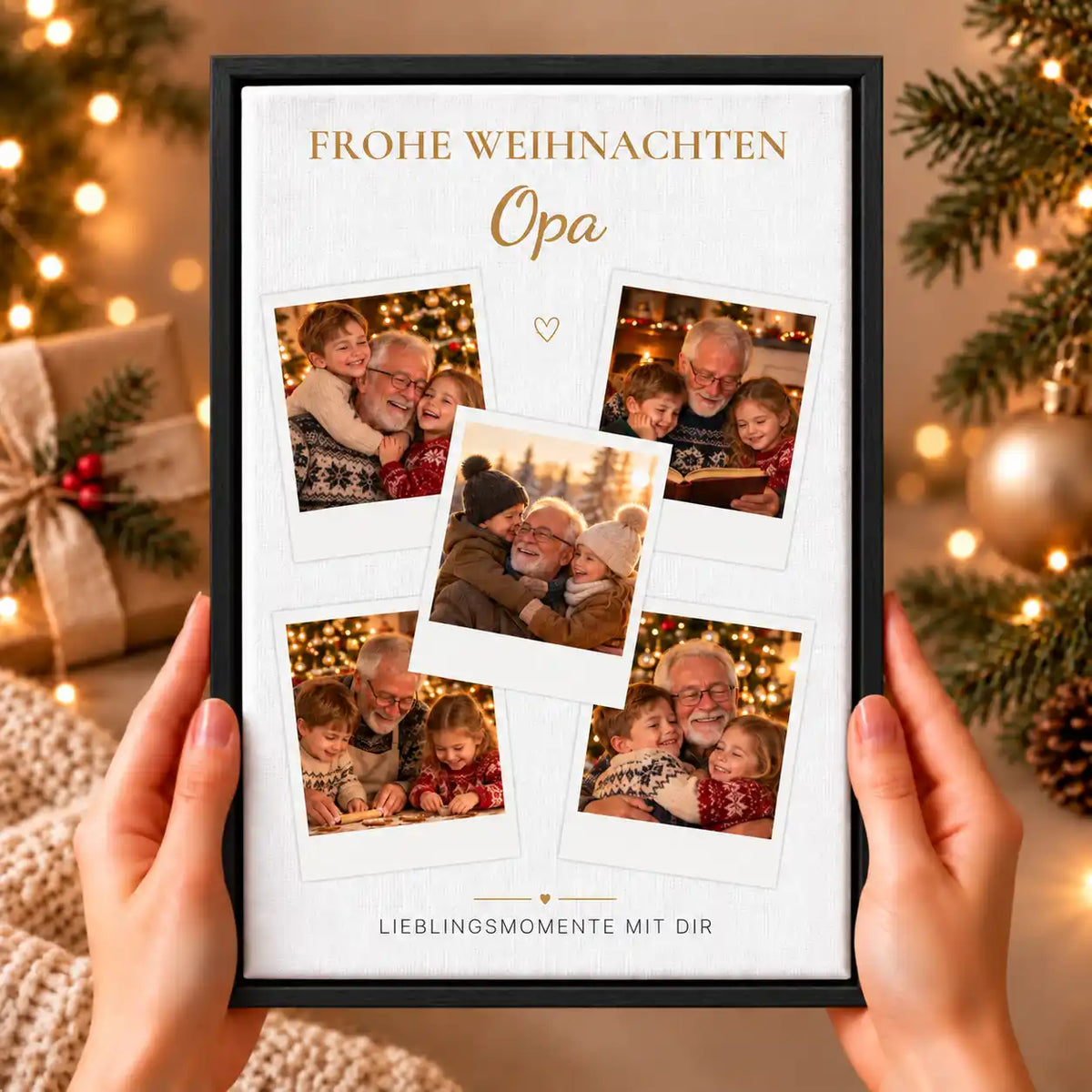 Leinwand Fotocollage "Frohe Weihnachten"