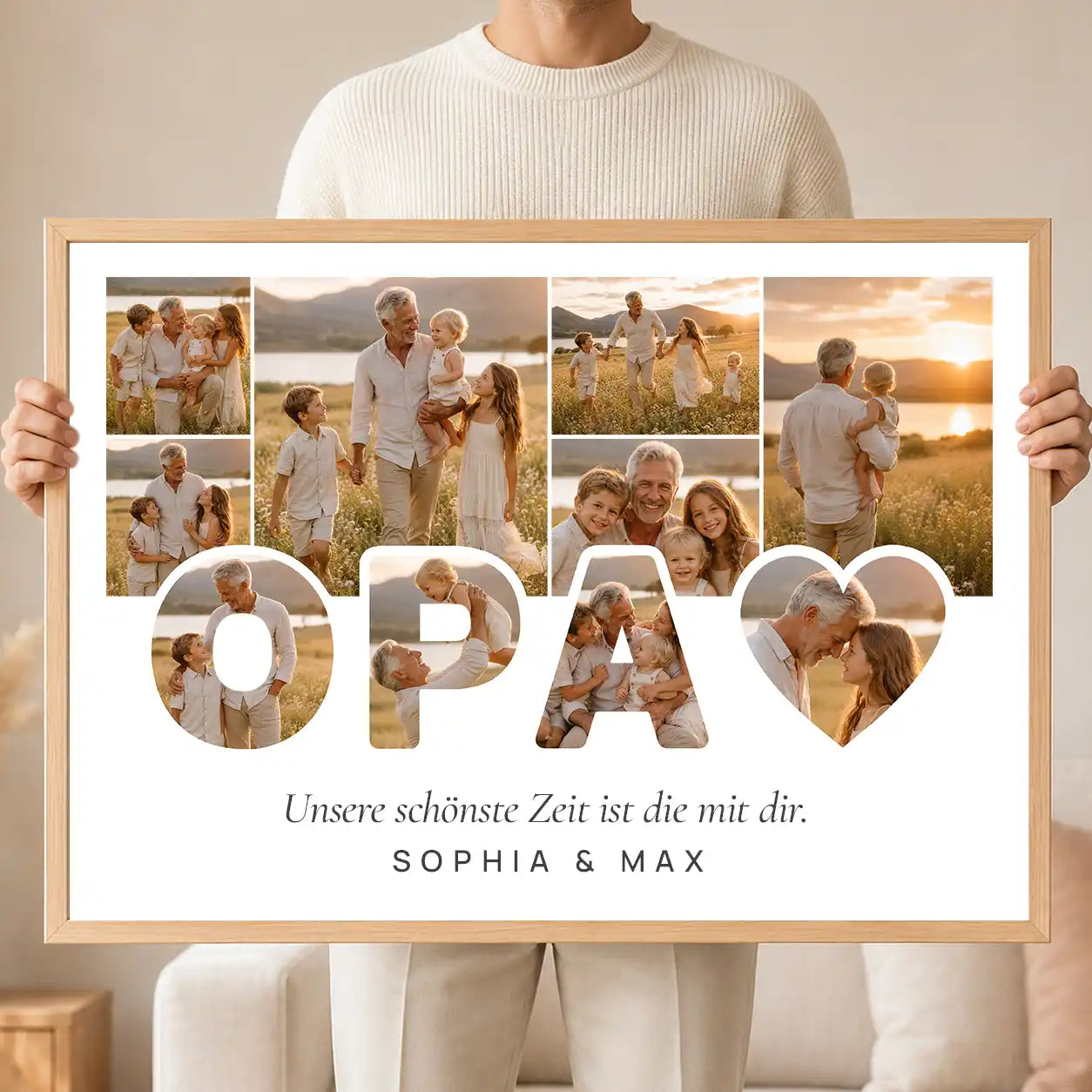 Wandbild Fotocollage "Herzensworte"