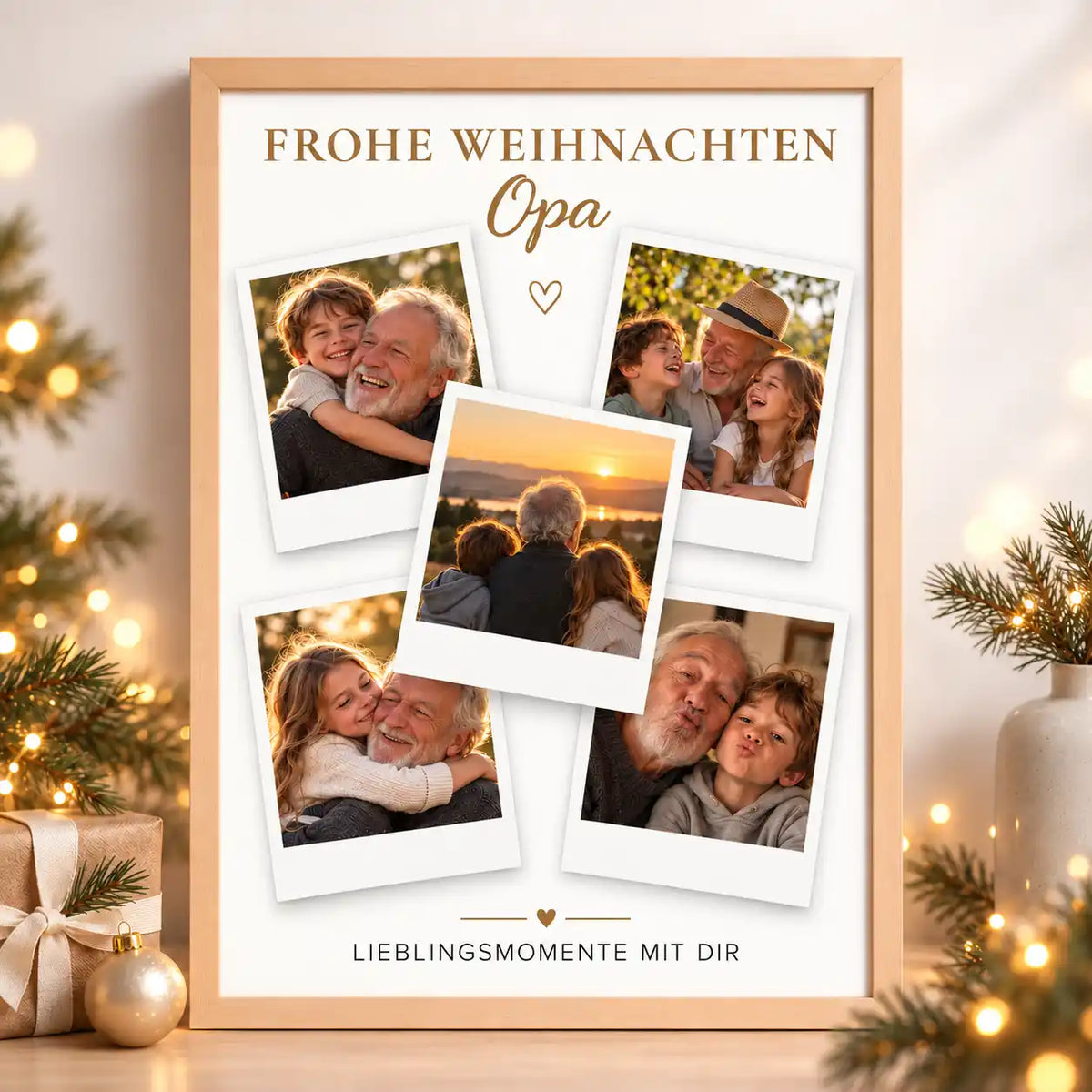 Poster Fotocollage "Frohe Weihnachten" (DIN A3)