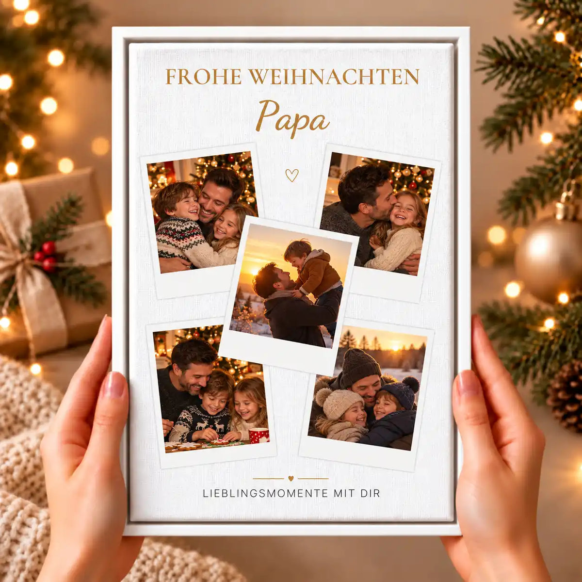 Leinwand Fotocollage "Frohe Weihnachten"