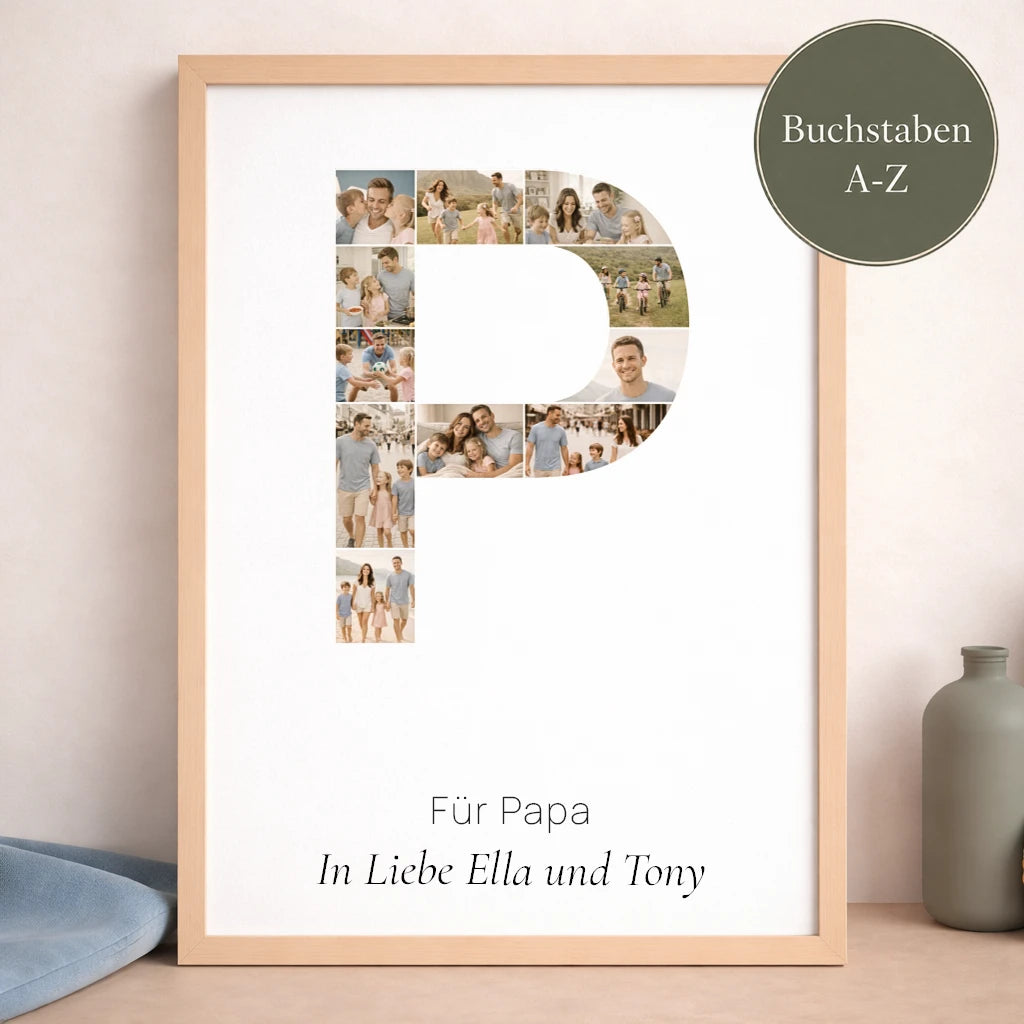 Poster Fotocollage "Buchstabe"