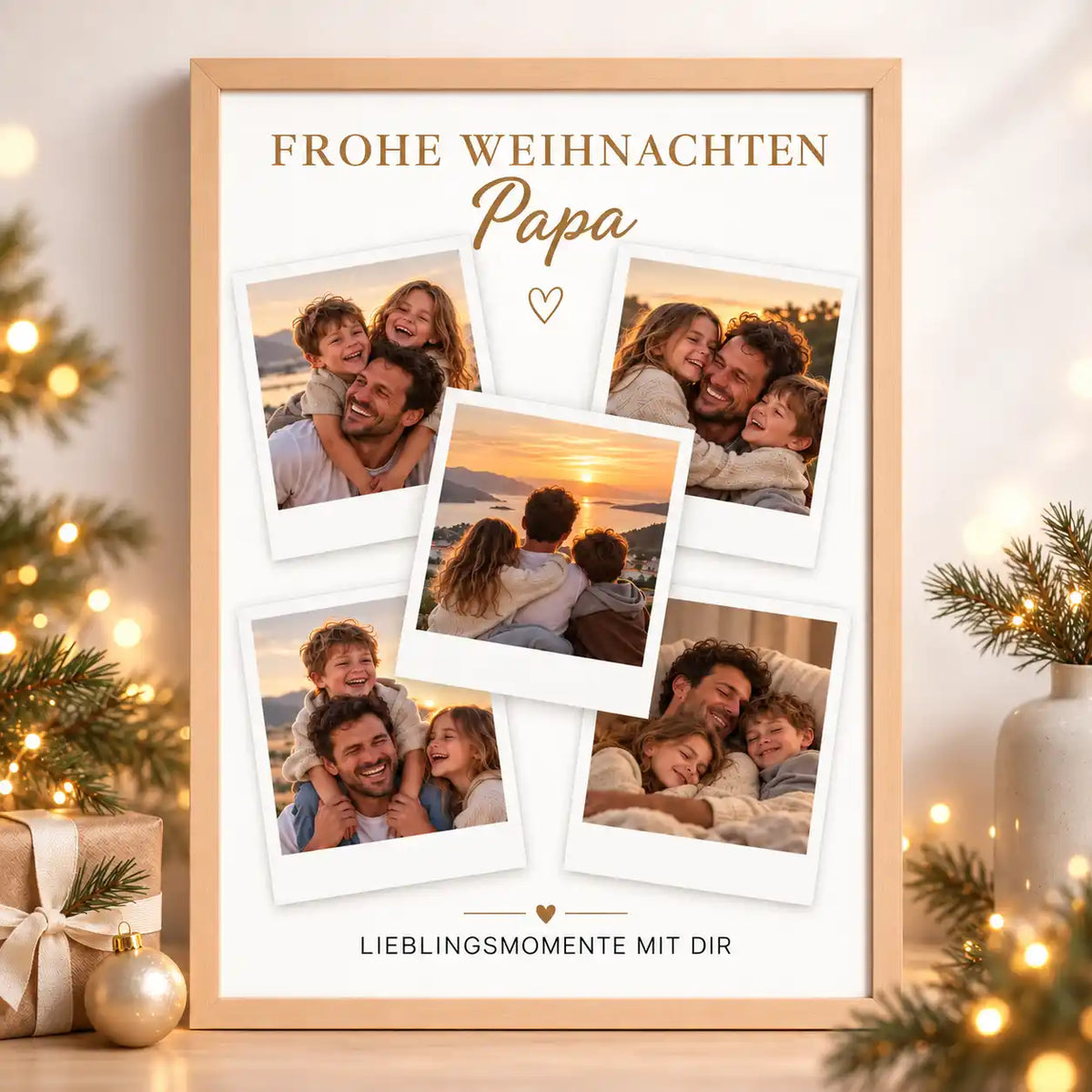 Poster Fotocollage "Frohe Weihnachten" (DIN A3)