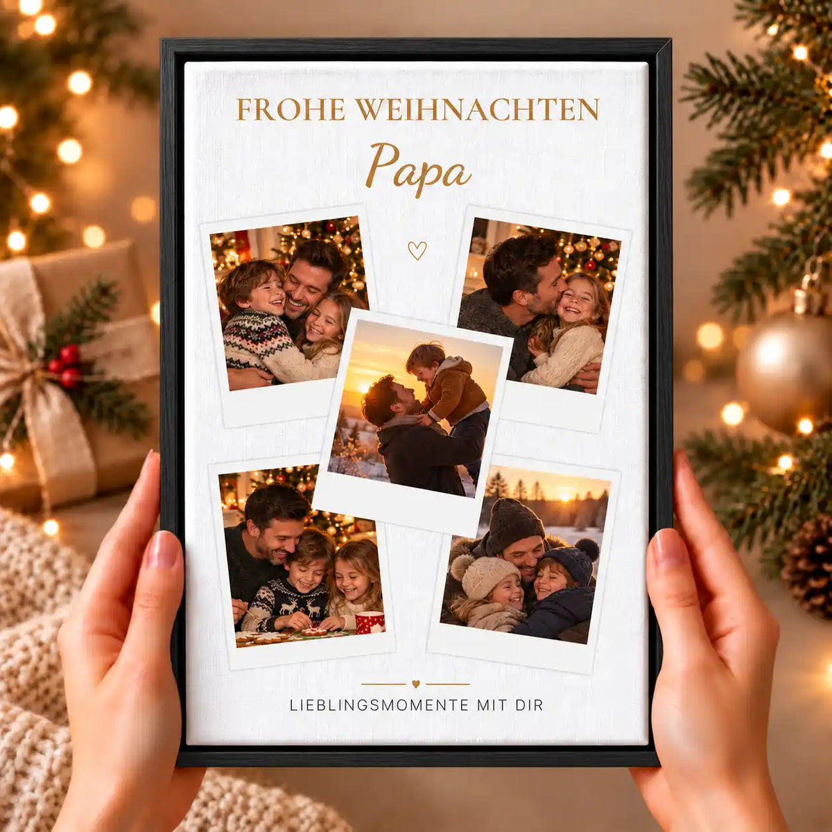 Leinwand Fotocollage "Frohe Weihnachten"