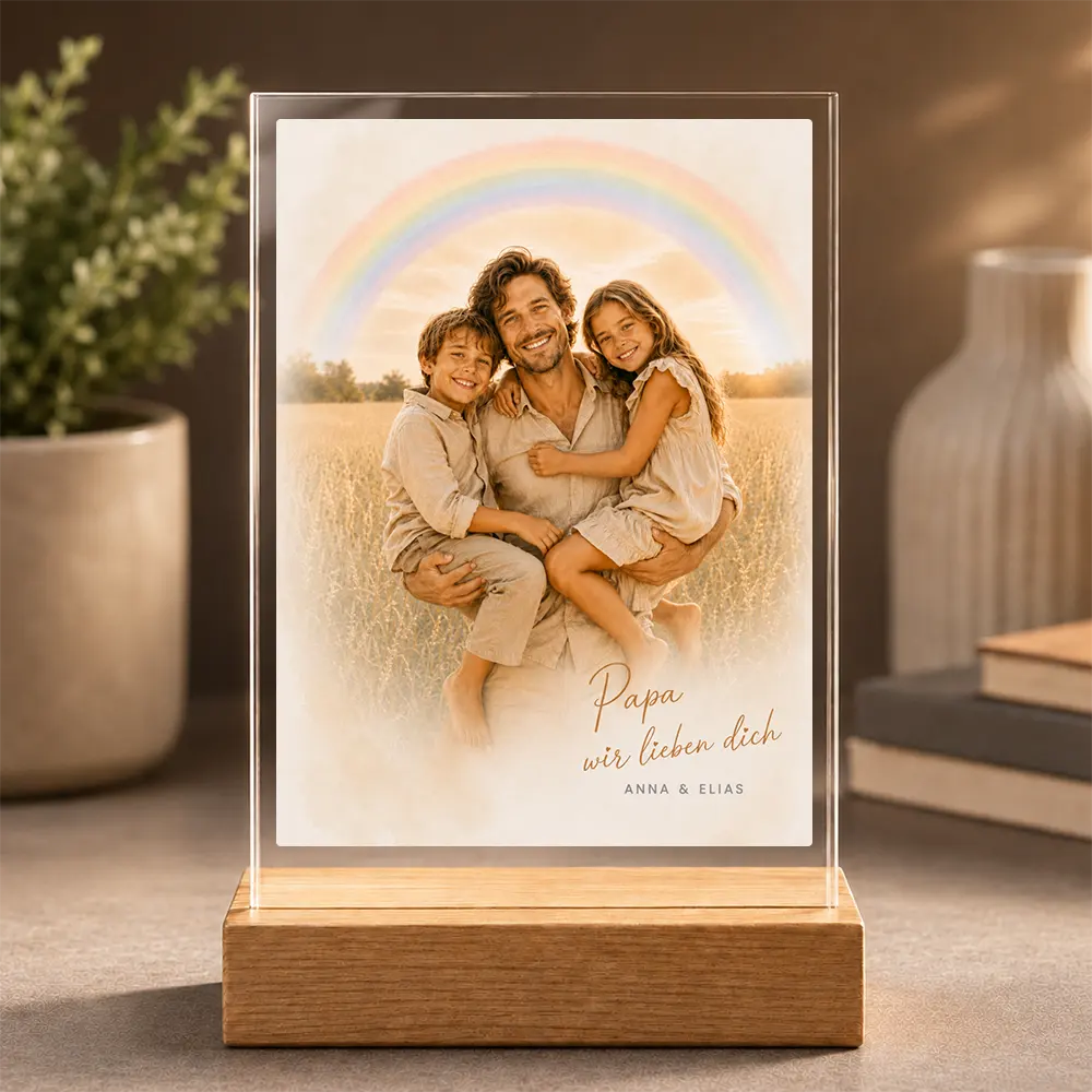 Bild auf Acrylglas Familien-Portrait "Regenbogen"
