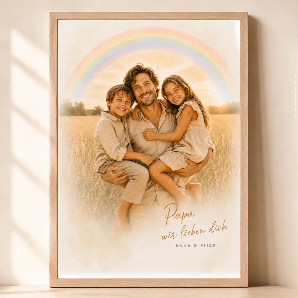 Poster Familien-Portrait "Regenbogen"