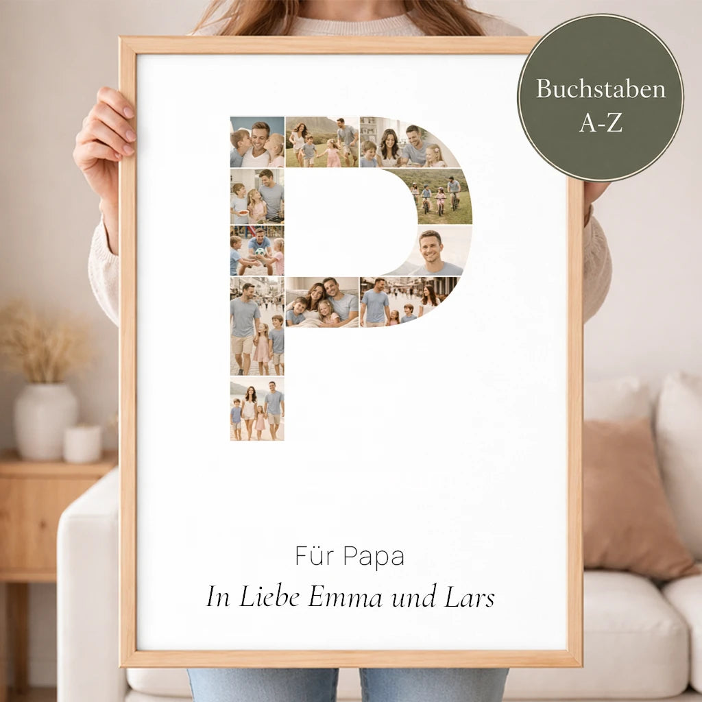 Wandbild Fotocollage "Buchstabe"