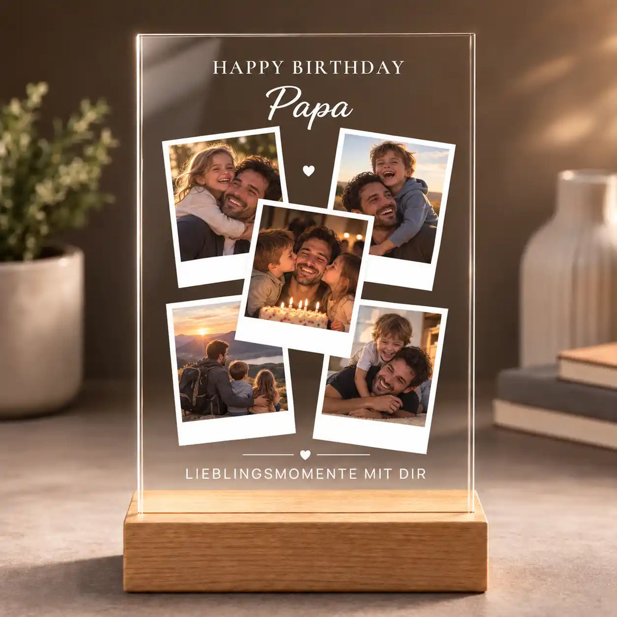Personalisiertes Geburtstagsgeschenk Papa  Bild auf Acrylglas Fotocollage "Geburtstag" #3 Fotogeschenk Fotos