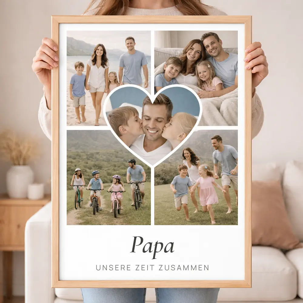 Wandbild Fotocollage "Herzmomente"