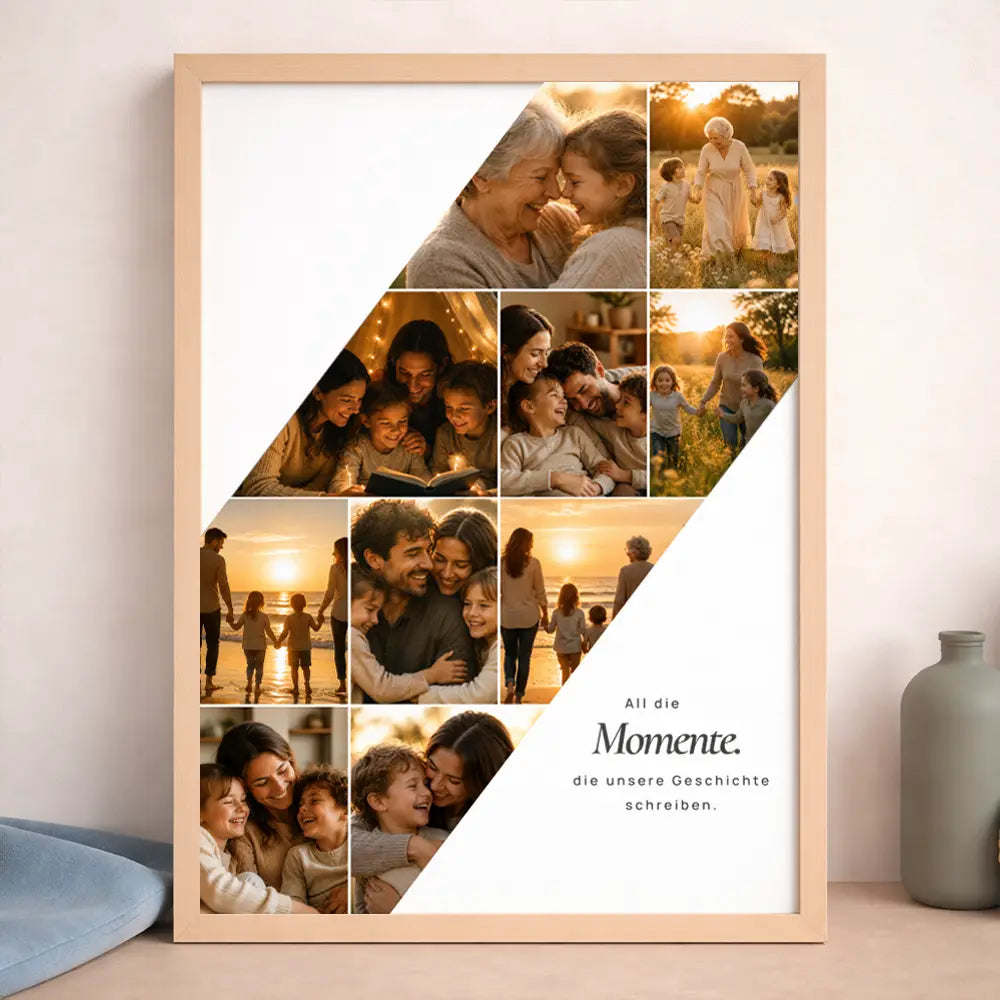 Poster Fotocollage "All die Momente"