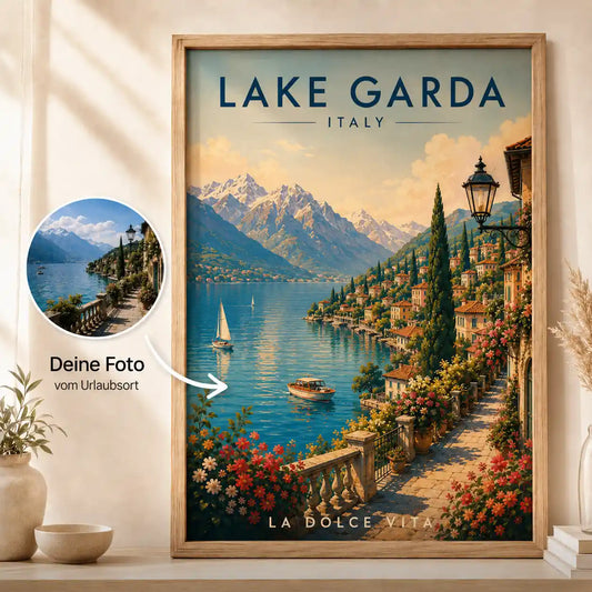 Poster "Zeitreise" | Dein Urlaubsfoto im Retro Stil