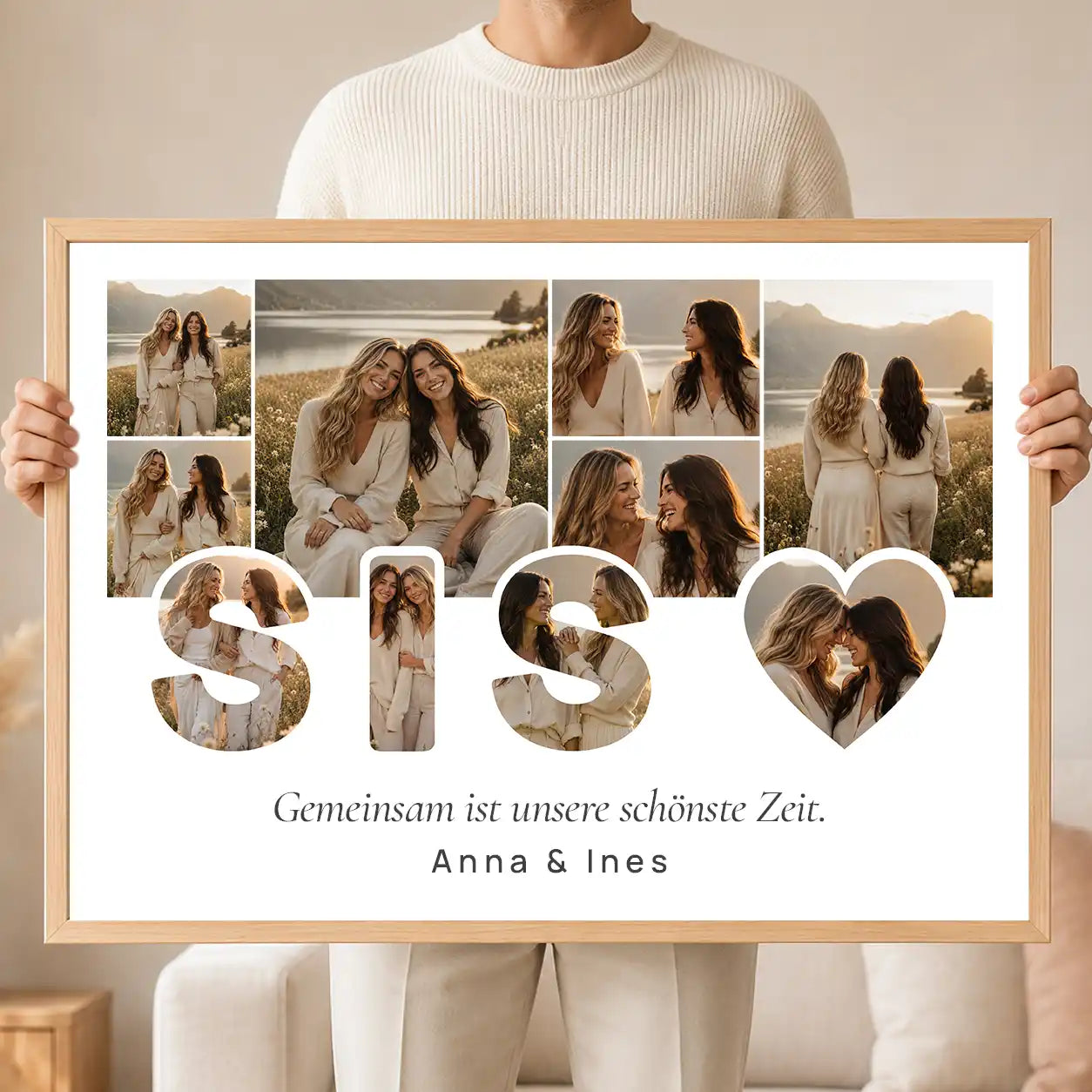 Wandbild Fotocollage "Herzensworte"
