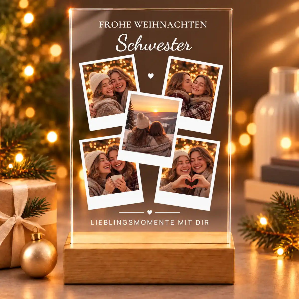 Bild auf Acrylglas Fotocollage "Frohe Weihnachten"