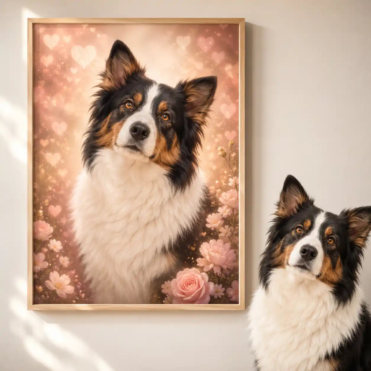 Wandbild Hunde-Portrait „Blütenpfote“
