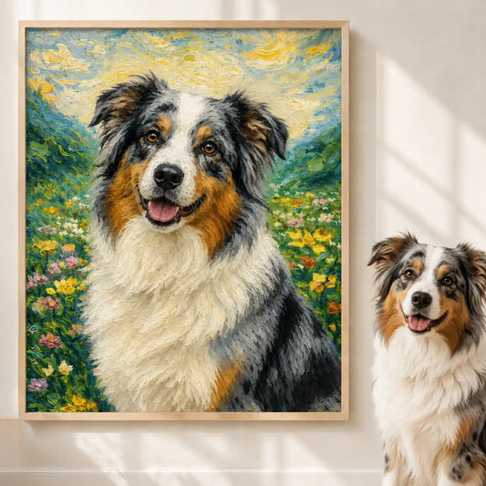 Wandbild Hunde-Portrait „Naturpfote in Öl“