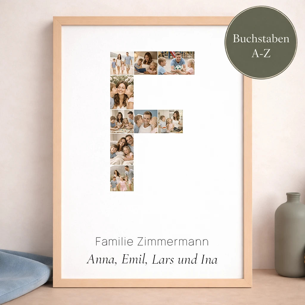 Poster Fotocollage "Buchstabe"
